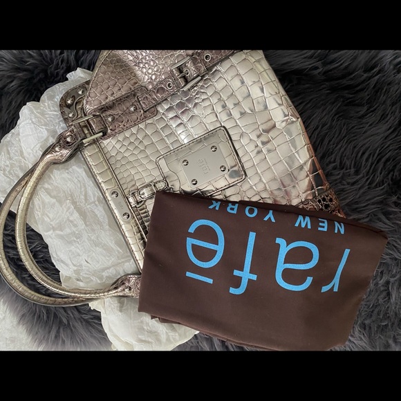 Rafe Designer, Super Rare Vintage Crocodile Silver Purse. Never Used. NWT. - Picture 8 of 12